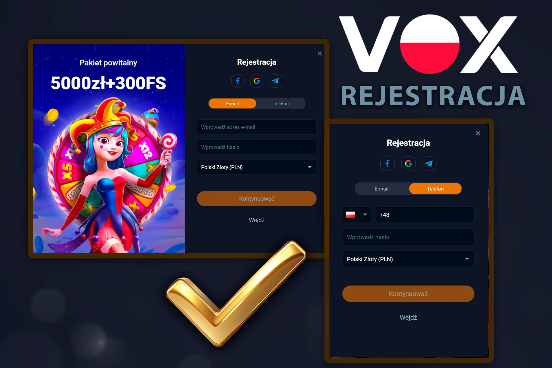 Sprawdź prosty proces rejestracji na stronie